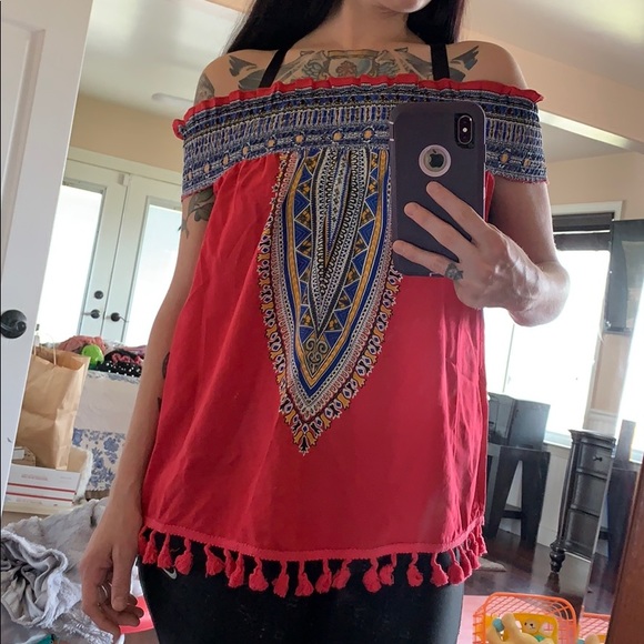 Liberty love boho off shoulder top - Picture 1 of 6